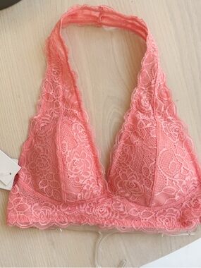 NWT BP (nordstrom)  Coral Lace Halter Bralette